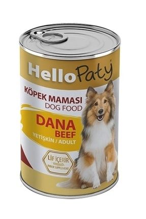 12 Adet 415 gr Yetişkin Dana Etli Mama 12'li Yaş Konserve Köpek Maması 12-Adet-HelloPaty-Köpek-Dana