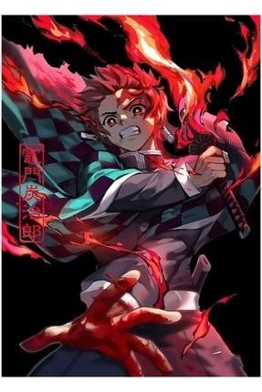 Demon Slayer Anime Tablo Ahşap Poster Dekoratif f8f8f8(4726)anime