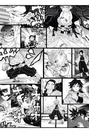 Demon Slayer Manga Panel Poster Tablo Ahşap Poster Dekoratif f8f8f8(1341)anime