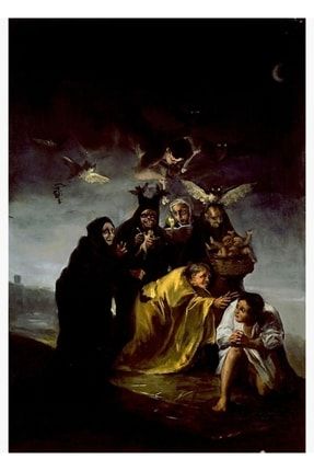 Cadı Büyüsü - Francısco Goya Tablo Ahşap Poster Dekoratif f8f8f8(60)Hayvanlar