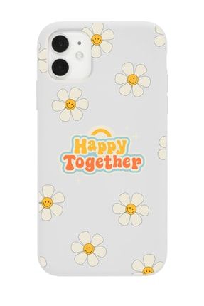 Iphone 11 Uyumlu Beyaz Papatya Stay Together Tasarımlı Lansman Kılıf FCIP11-236