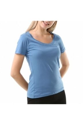 Kadın Basic T-shirt Elvo Indigo Mavi 3001480-277