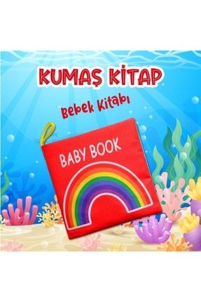 Ingilizce Renkli Bebek Kumaş Sessiz Kitap E120 - Bez Kitap , Eğitici Oyuncak , Yumuşak Ve Hışırt