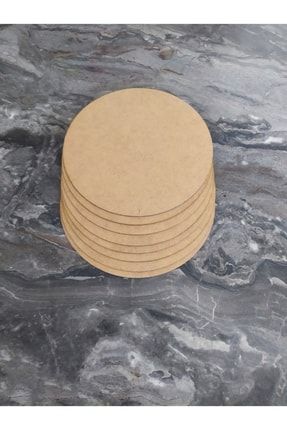 Ahşap Supla 8 Adet Ham Mdf Lazer Kesim 3 Mm Kalınlık 30 Cm Çap Yuvarlak Servis Altı Supla SPL04