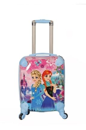 Kız Çocuk Mavi Frozen Desen Kabin Boy Valizi nç12729