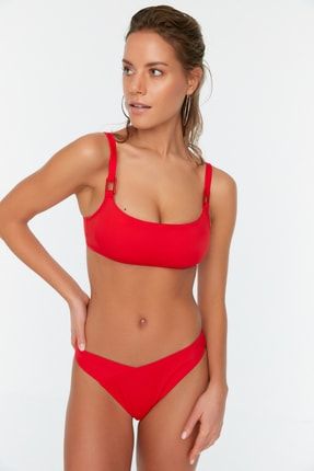 Kırmızı V Kesim Bikini Altı TBESS21BA0168