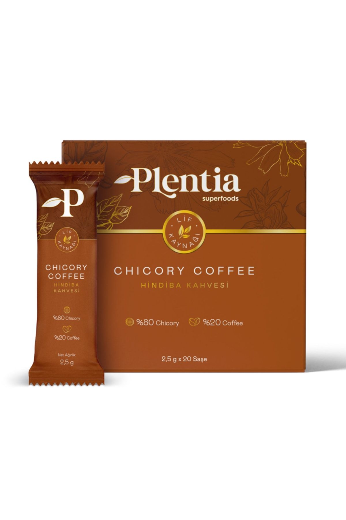 Plentia Superfoods Chicory Coffee Hindiba Kahve Stick Kutu 50g