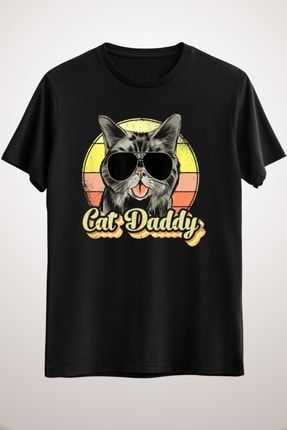 Unisex Siyah Kedi Cat Daddy Best Kedi Cat Dad Ever GK1217