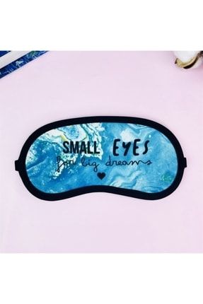 Small Eyes Tasarım Lastikli Polyester Uyku Bandı 19x9cm tasarımpolyesteruykubandı22