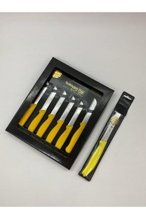 Simsiz Sarı Tırtıklı Meyve Bıçağı Ve Sebze Doğrama Bıçağı COLOMBİA4106D