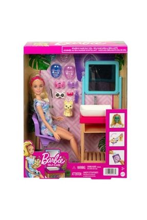 Hcm82 Barbie Welness- Işıltı Dolu Spa Günü Oyun Seti P2291S9735