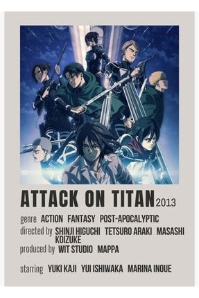 Titan Alternatif Film Afiş Tasarımına Saldırı Tablo Ahşap Poster Dekoratif f8f8f8(2020)anime