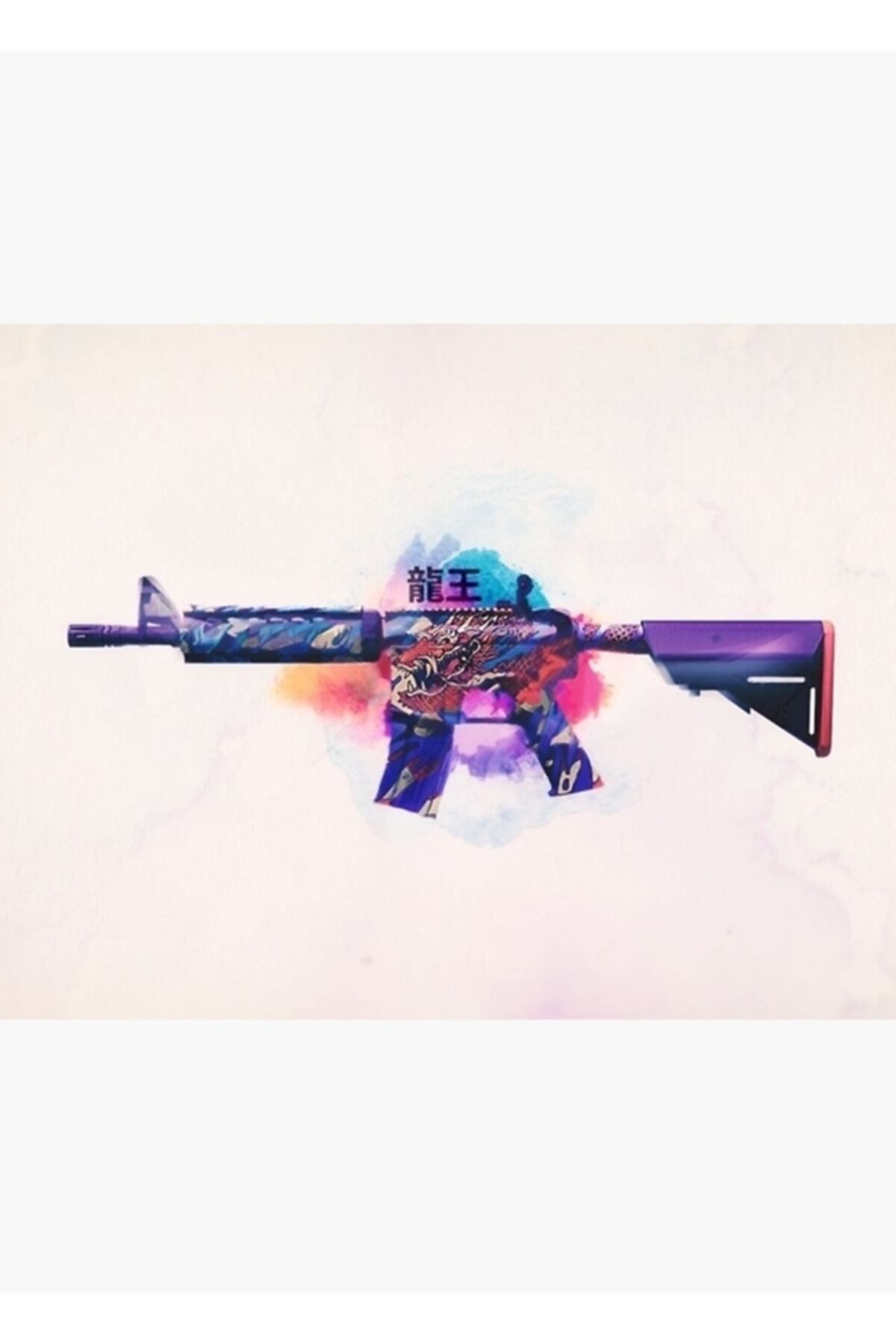 Universal Cs:go M4a4 Dragon King Tablo Ahşap Poster Dekoratif Fiyatı ...