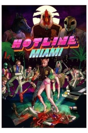 Hotline Miami Kapak Tablo Ahşap Poster Dekoratif f8f8f8(769)MUS