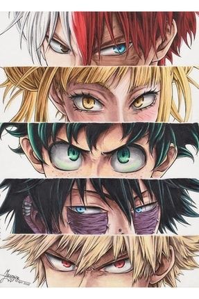 Kahramanların Gözleri Tablo Ahşap Poster Dekoratif f8f8f8.u2(27)anime