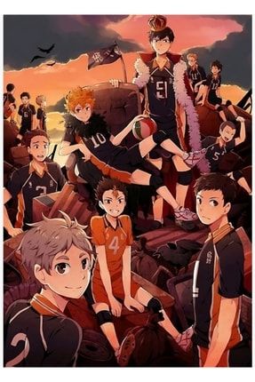 En Iyi Anime Haikyuu Ekibi Tablo Ahşap Poster Dekoratif f8f8f8(5503)anime