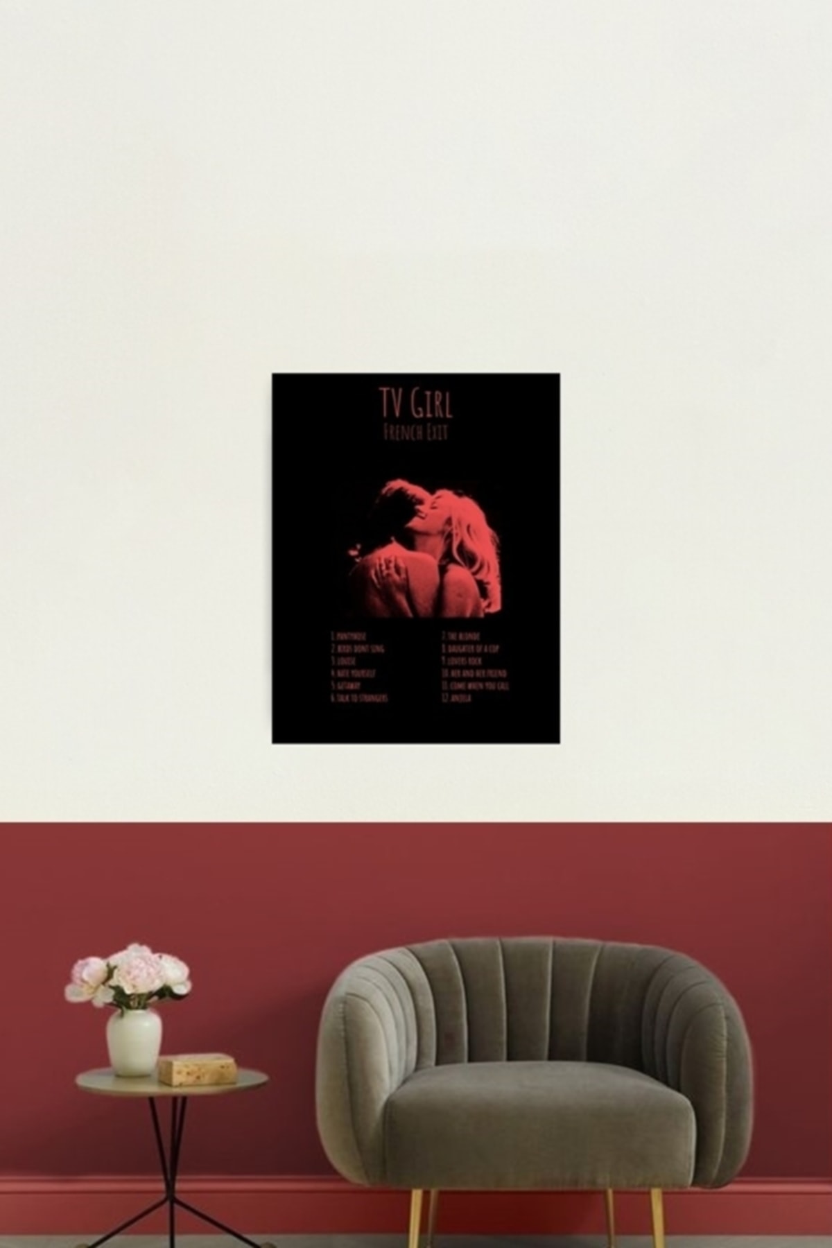 Universal Tv Girl - French Exit - Album Tracklıst Logo Tablo Ahşap