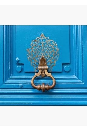 Mavi Kapı Tokmağı - Paris, Fransa Tablo Ahşap Poster Dekoratif f8f8f8(2355)gezi