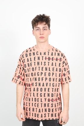 Yavruağzı Pano Baskılı Oversize Tshirt 21716