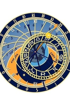 Prag Astronomik Zodyak Saati Tablo Ahşap Poster Dekoratif f8f8f8.u3(358)gezi