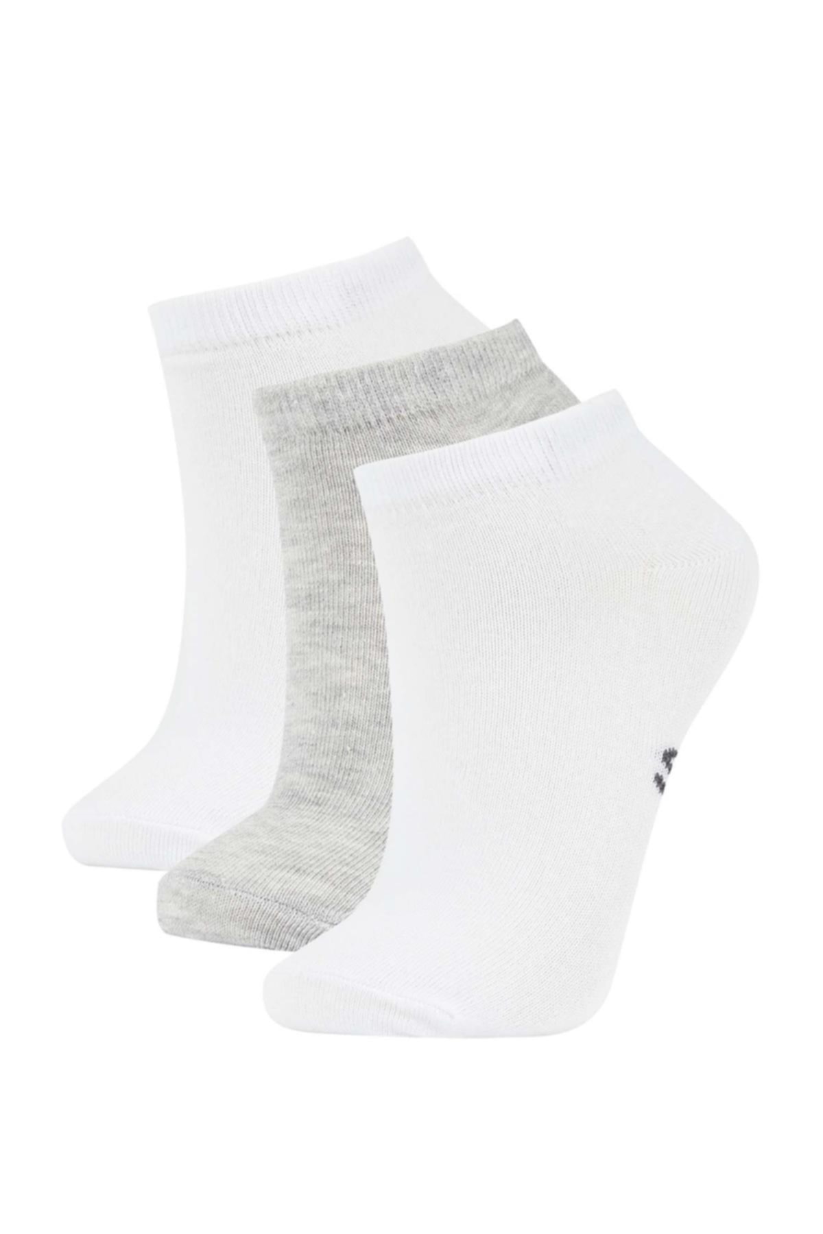 DeFacto Kadın 3'lü Pamuklu Patik Çorap