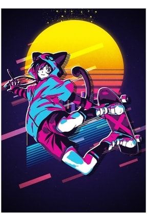 Sk8 The Infinity - Miya *80'ler Retro* Tablo Ahşap Poster Dekoratif f8f8f8(6112)anime