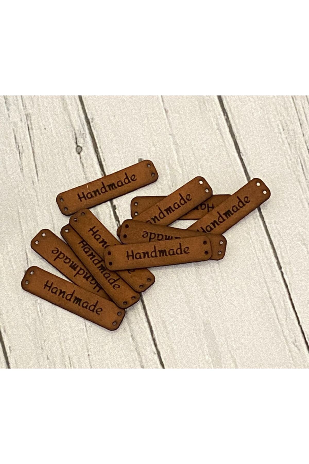 Fa Etiket Deri Etiket 4x1 Cm Koyu Taba