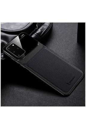 Samsung Galaxy S20 Plus Uyumlu Kılıf Lens Deri Kılıf Siyah 1713-m394