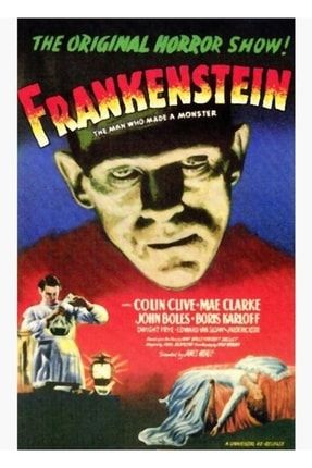 Frankenstein Film Afişi Tablo Ahşap Poster Dekoratif f8f8f8.u2(306)mov