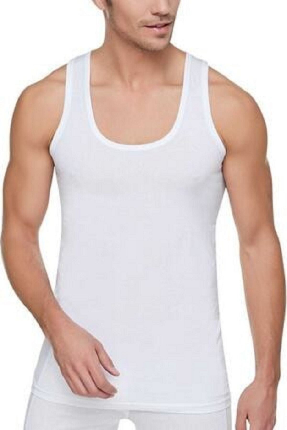 A&K ZÜMRA-Men's White 100% Cotton Strappy Undershirt, Pack of 6 1