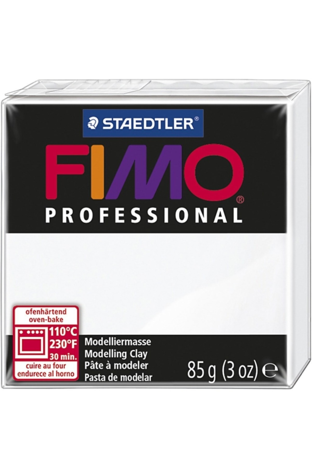 Staedtler Fimo Professional Polimer Kil 85gr. Siyah + Beyaz