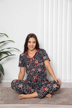 Gömlek Yaka Düğmeli Pijama Takımı 2906