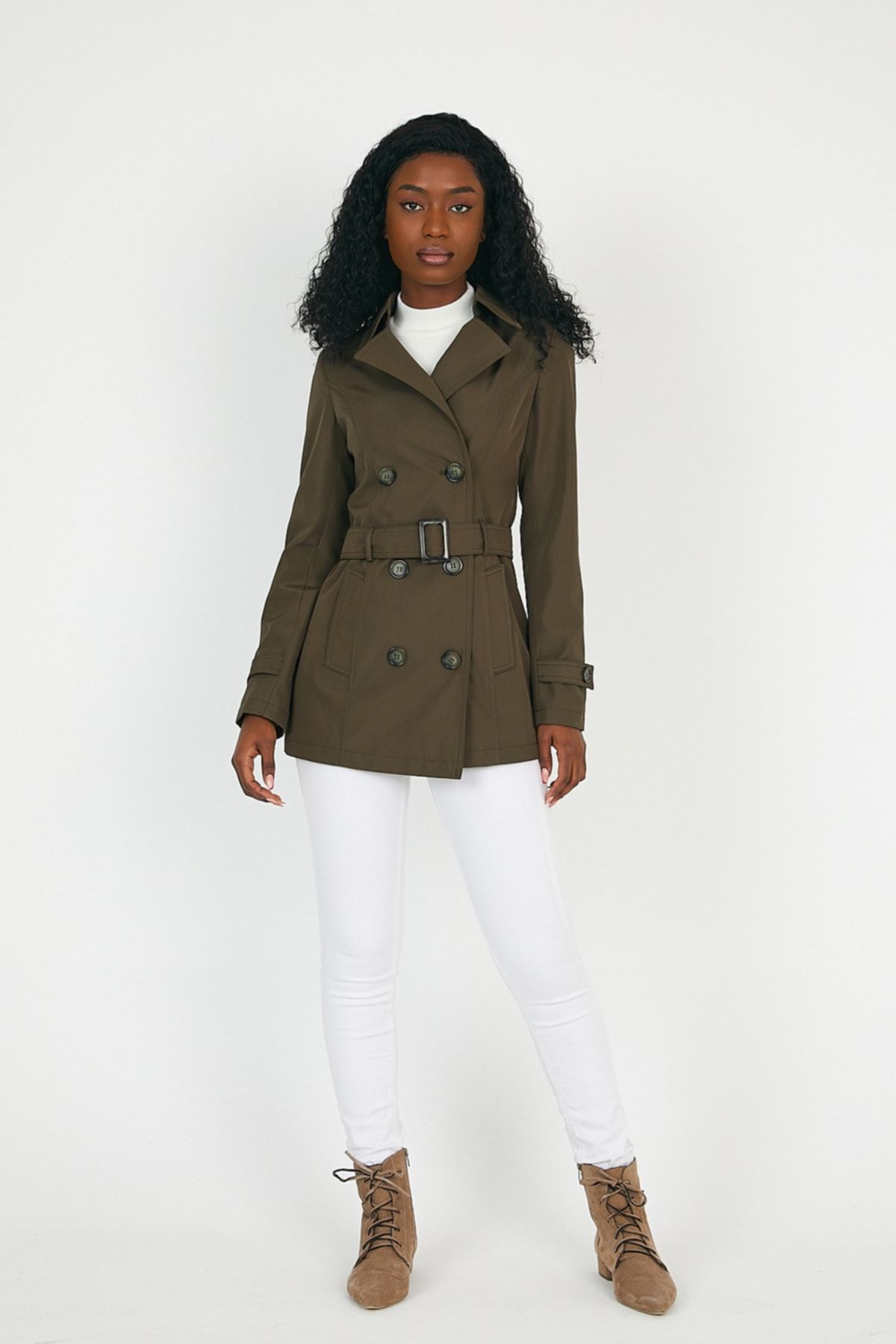 Trench coat online with plaid lining