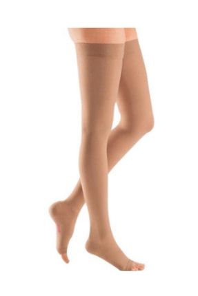 Dizüstü Orta Basınç (ccl2-23-32-mmhg) Varis Çorabı Diz Üstü Burnu Açık Çorap