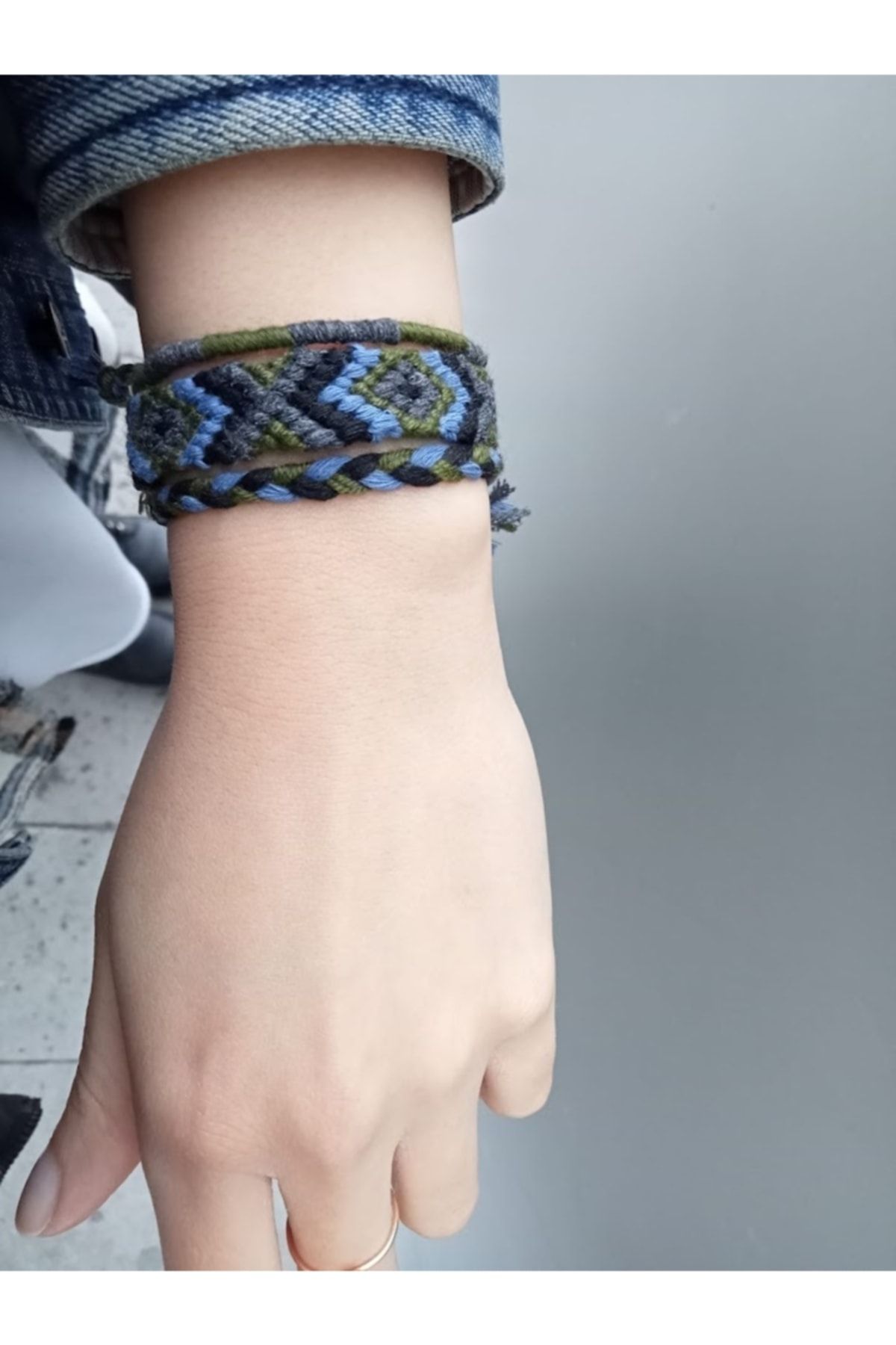 Şengül-Handmade String Knitted Set of 3 Bracelets 7
