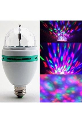 Led Lamba Küre 3 Watt Led Döner Başlıklı 360 Derece Dönen Renkli Led Disko Topu Gece Lambası STELLA57