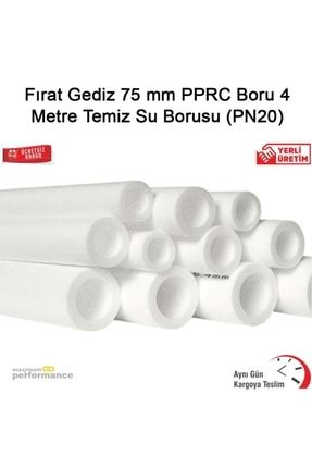 Gediz 75 Mm Pprc Boru 4 Metre Temiz Su Borusu (pn20) TYC00397038462