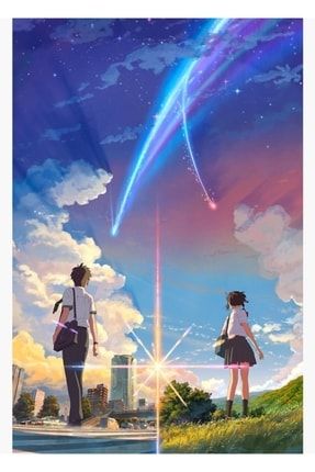 Kimi No Na Wa /senin Adın Anime Film Afişi Best Res Tablo Ahşap Poster Dekoratif f8f8f8.u4(26)anime
