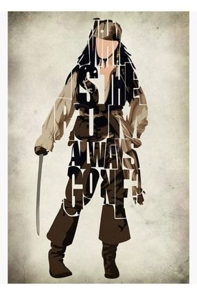 Kaptan Jack Sparrow Tablo Ahşap Poster Dekoratif f8f8f8.u5(57)mov