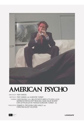 American Psycho Film Posteri Tablo Ahşap Poster Dekoratif f8f8f8(236)mov