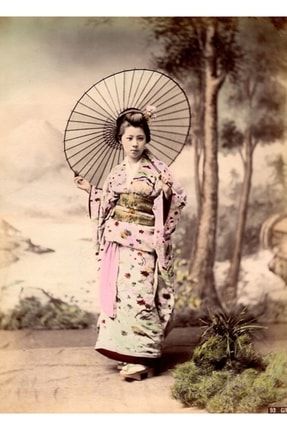 Güneş Şemsiyesi Ile Kimono Giyen Japon Kız f8f8f8.u3(269)gezi