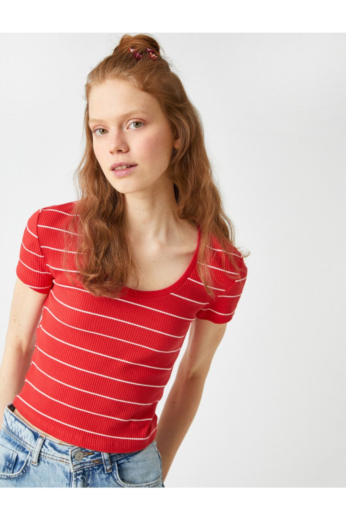 Koton T-Shirt Rot Slim Fit Fast ausverkauft