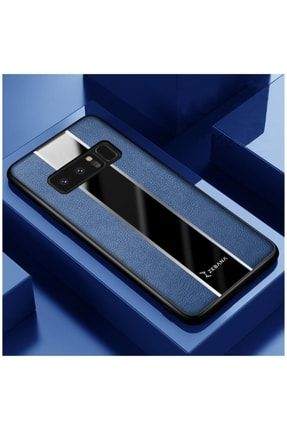 Samsung Galaxy Note 8 Uyumlu Kılıf Premium Deri Kılıf Mavi 1994-m182