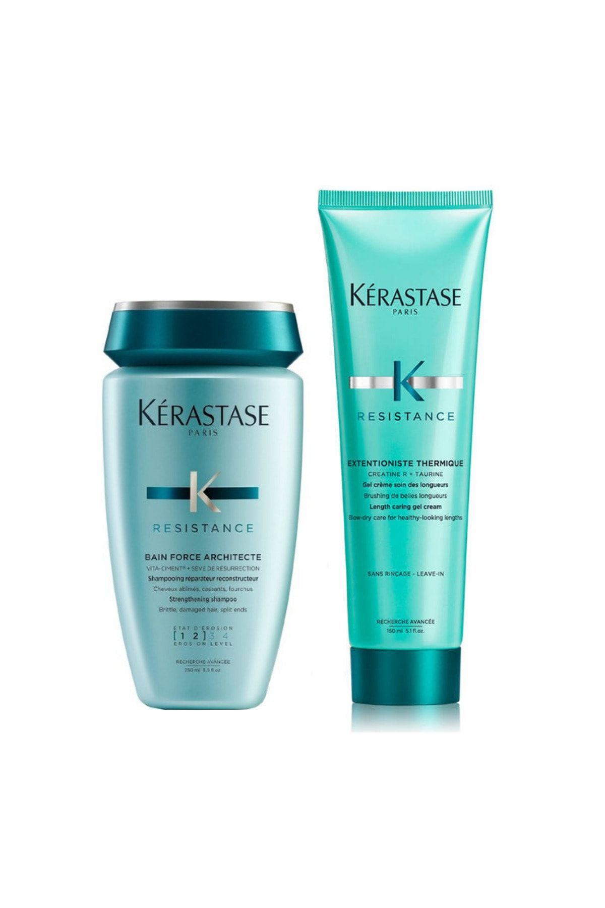 Resistance Bain De Force Architecte 250ml + Resistance Extentioniste Thermique کرم ژل 150ml Kerastase