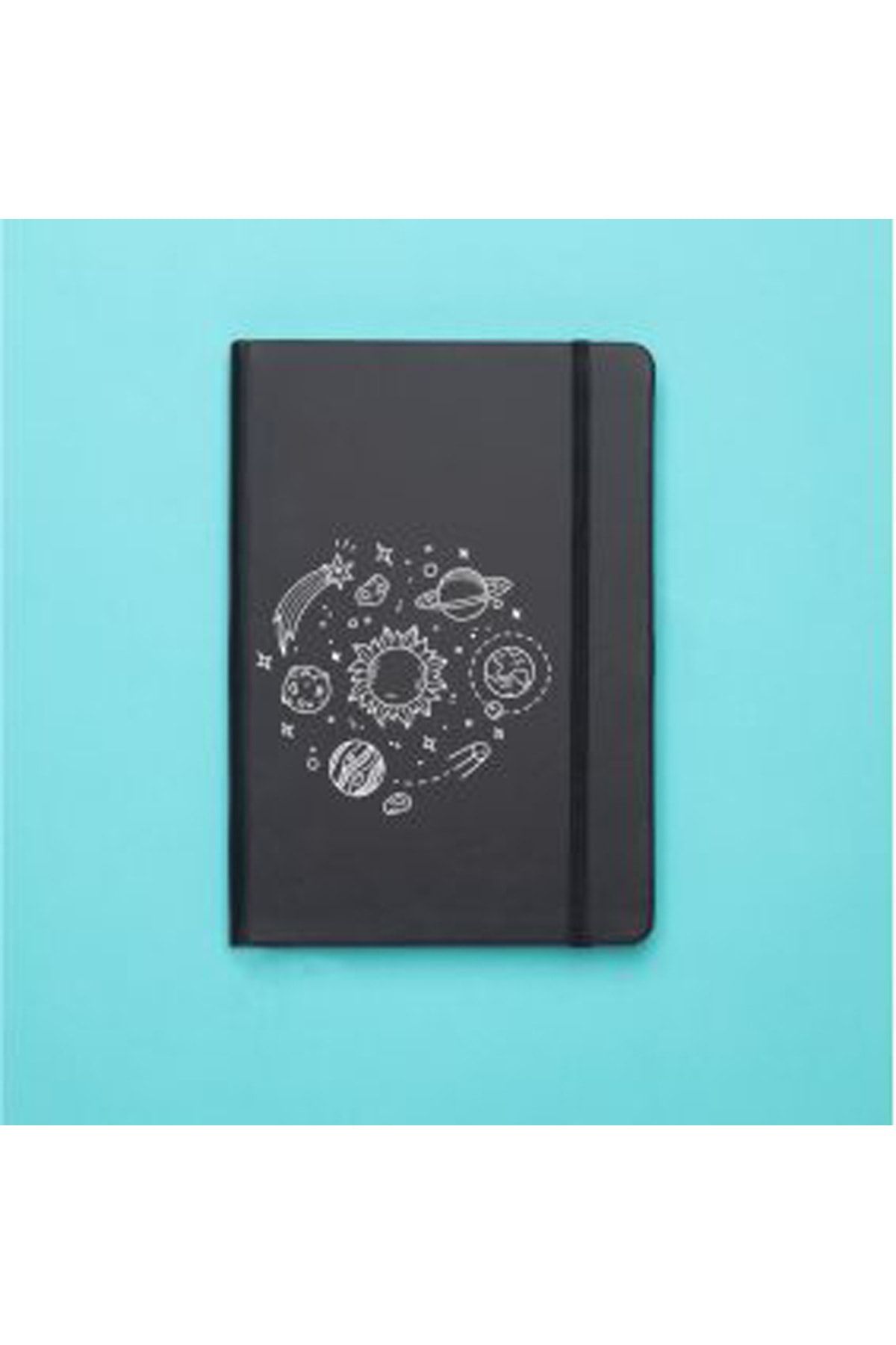 mooodcase-Black Thermo Notebook with Solar System Pattern 1