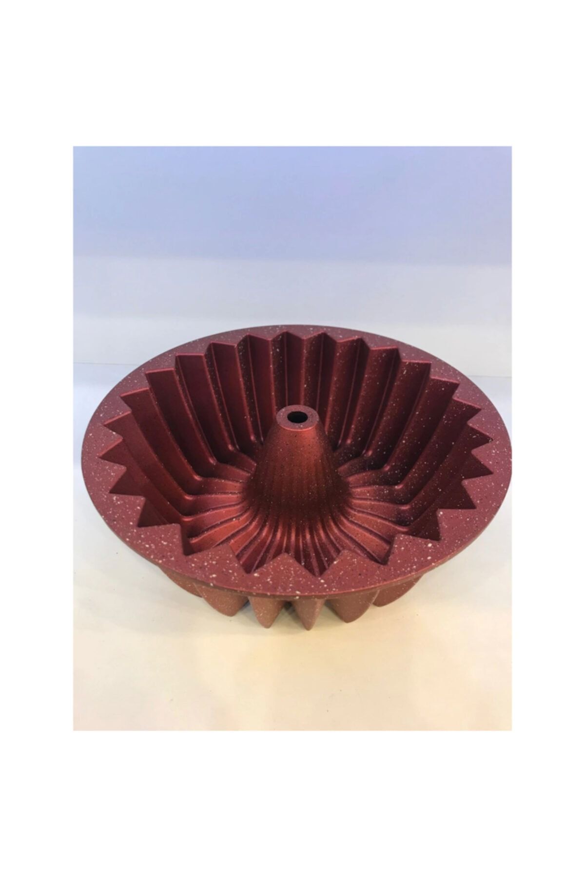 Döküm Granit Kek Kalıbı 26 cm Kırmızı