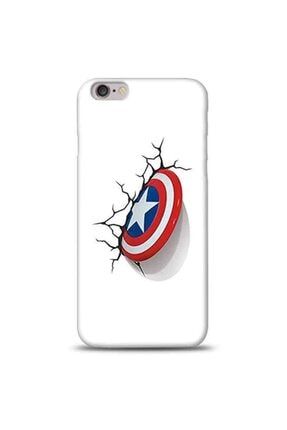 Iphone 6s Plus Kaptan Amerika Beyaz Zemine Yarım Logo Tasarımlı Telefon Kılıfı(cap10) desecase26572