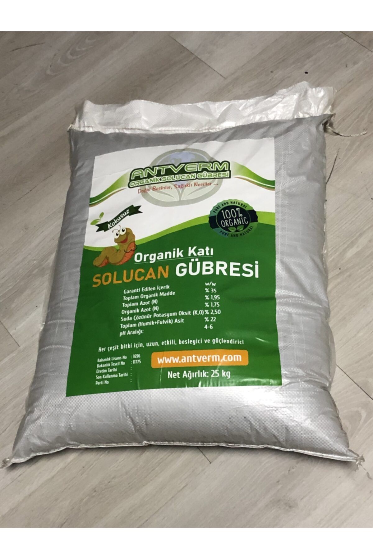 Sebze Meyve çiçek  Yetiştirmek için Tohum Güçlendirici Doğal Solucan Gübresi 25 Kilogram