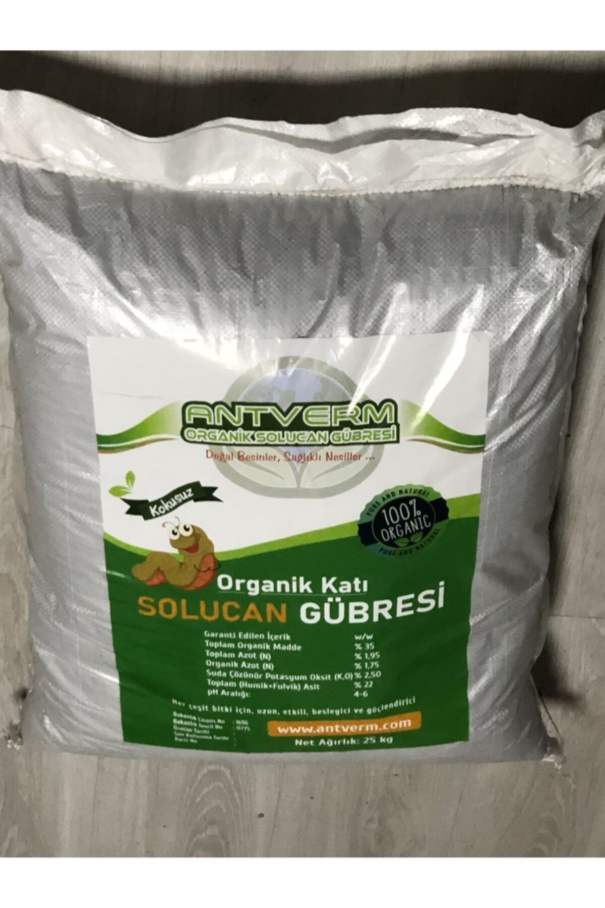 Sebze Meyve çiçek  Yetiştirmek için Tohum Güçlendirici Doğal Solucan Gübresi 25 Kilogram
