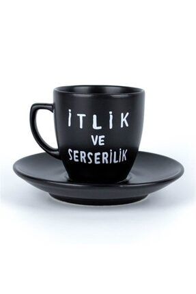 Siyah İtlik ve Serserilik Türk Kahvesi Fincanı PTTKFSIY2